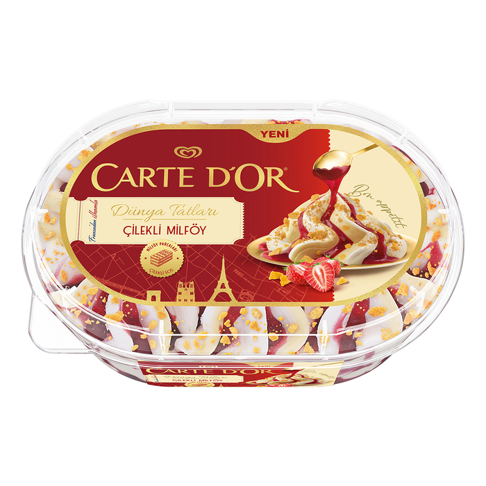 Carte D'Or Dünya Tatları Çilekli Milföy 800 Ml