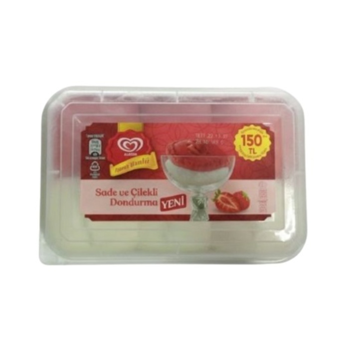 Algida Maraş Maraş Usulü Sade Ve Çilekli Dondurma 500 Ml