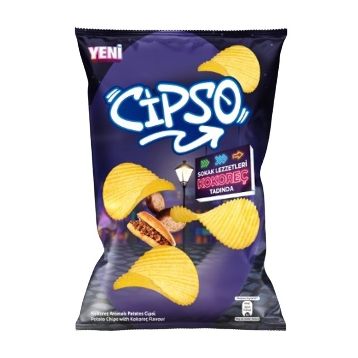 Cipso Tırtıklı Kokoreç Tadında Patates Cipsi 125 Gr