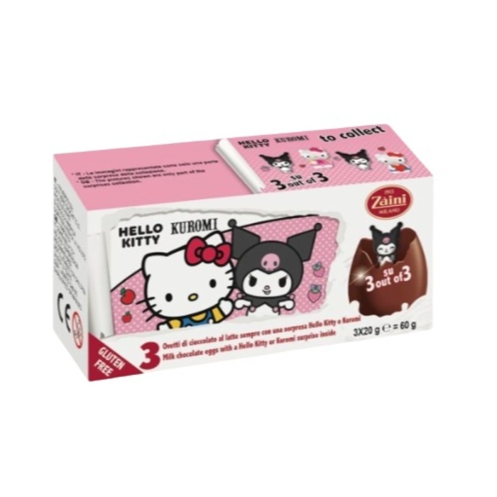 Zaini Hello Kitty Glutensiz Çikolatalı Sürpriz Yumurta 3x20 Gr