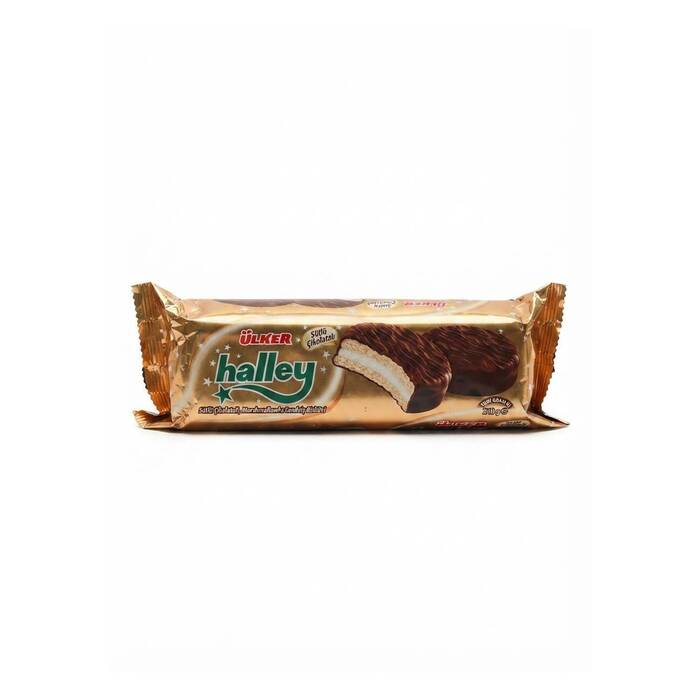 Ülker Halley Sütlü Çikolatalı Marshmallowlu Sandviç Bisküvi 210 Gr