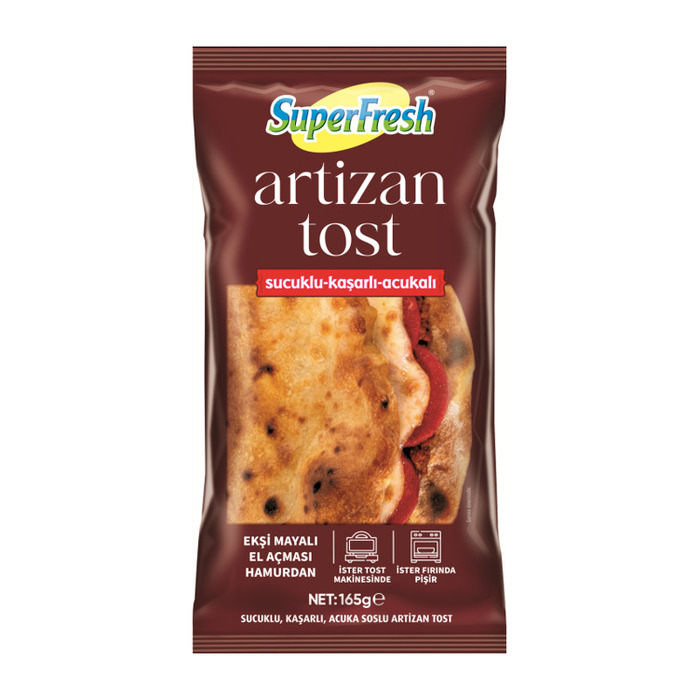 SuperFresh Artizan Tost Sucuklu Kaşarlı Acuklu 165 Gr