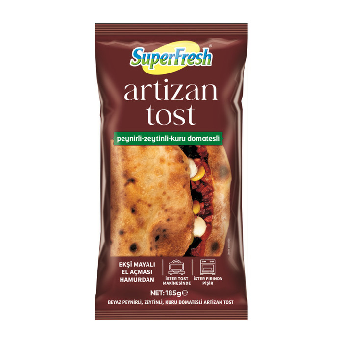 SuperFresh Artizan Tost Peynirli Zeytinli Kuru Domatesli 185 Gr
