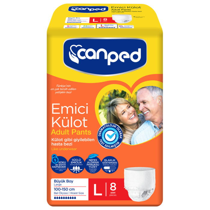 Canped Emici Külot Büyük 8'li