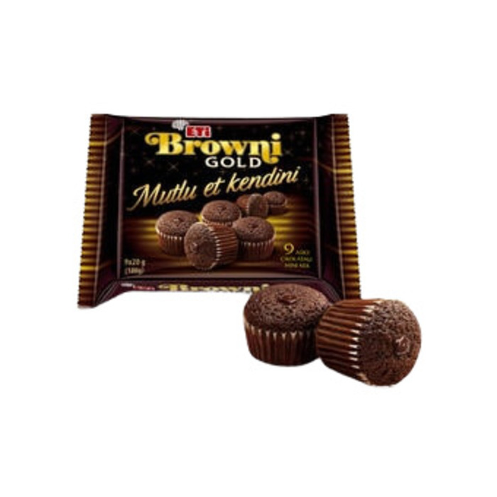 Kek Browni Gold Kakao Soslu Çikolatalı Kek 9'lu 180 Gr
