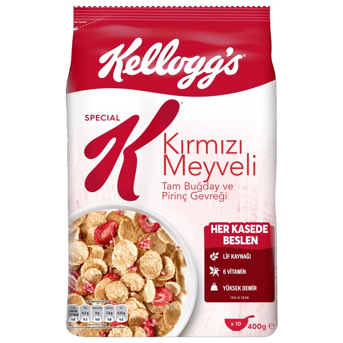 Special K Kırmızı Meyveli Tam Buğday Ve Pirinç Gevreği 400 Gr