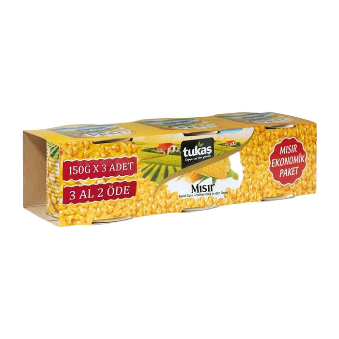 Tukaş Mısır Konservesi 3x150 Gr