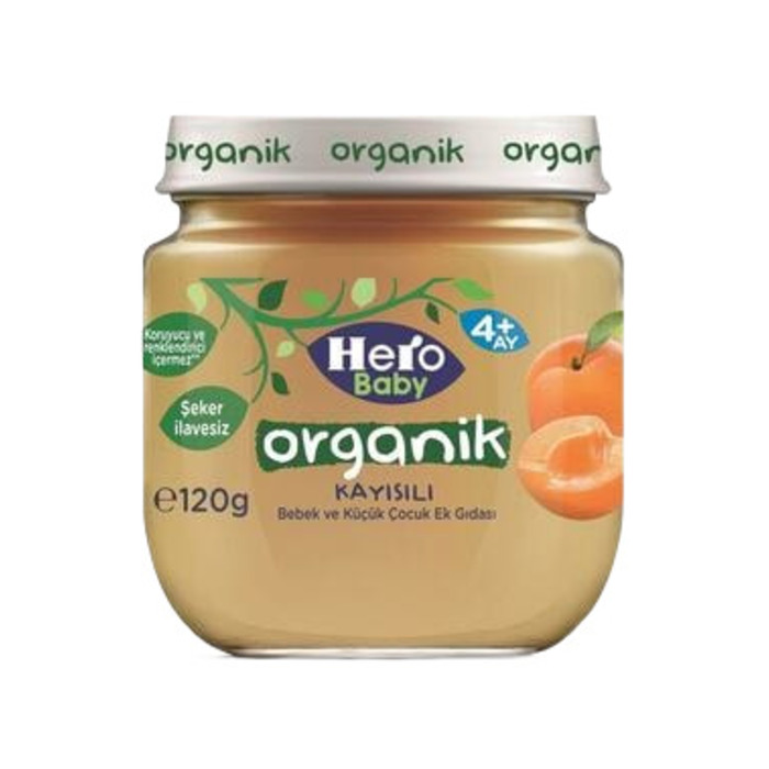 Hero Baby Organik Kayısılı Kavanoz Maması 120 Gr