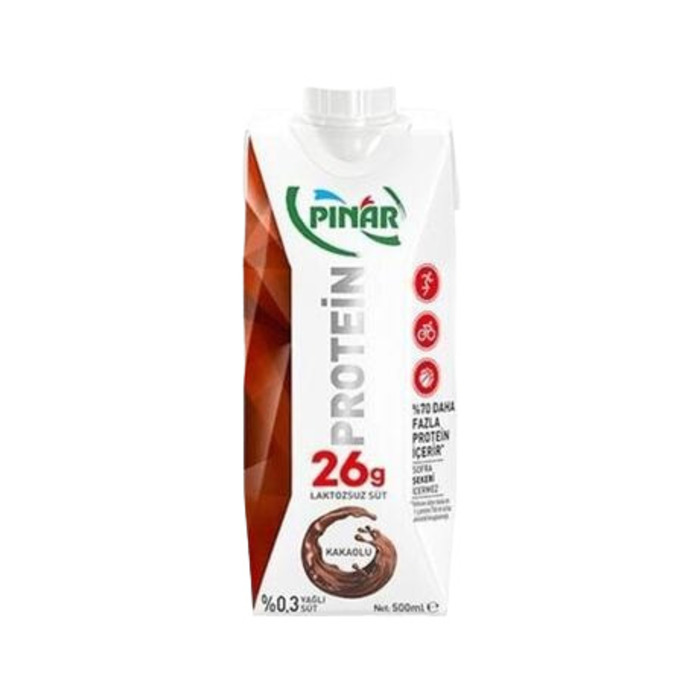 Pınar Protein Kakaolu Laktozsuz Süt 500 Ml
