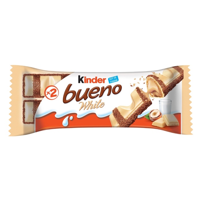 Kinder Bueno Beyaz Çikolata Fındıklı 39 Gr