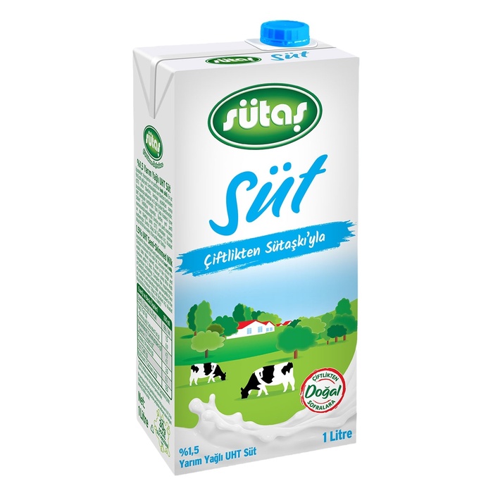 Yarım Yağlı Süt 1 Lt
