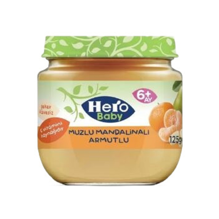 Hero Baby Maması Kavanoz Mandalina Muz Ve Armut Aromalı