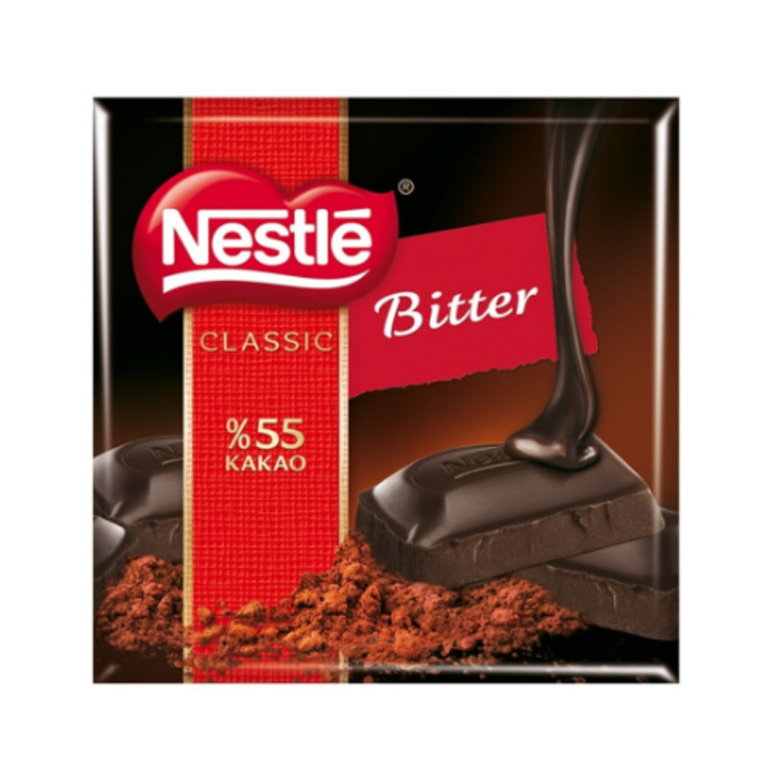 Nestle Bitter % 55 Kakaolu Kare Çikolata 60 Gr