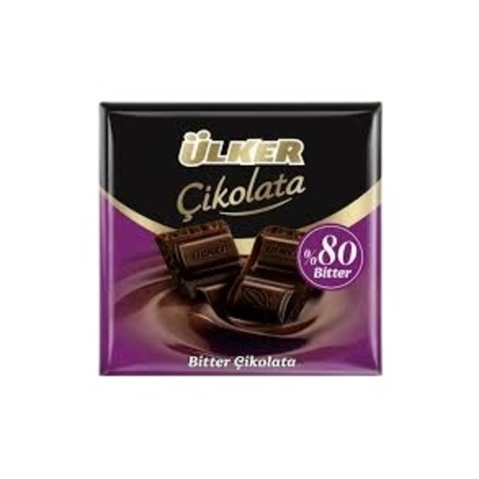 Ülker %80 Bitter Kare Çikolata 60 Gr