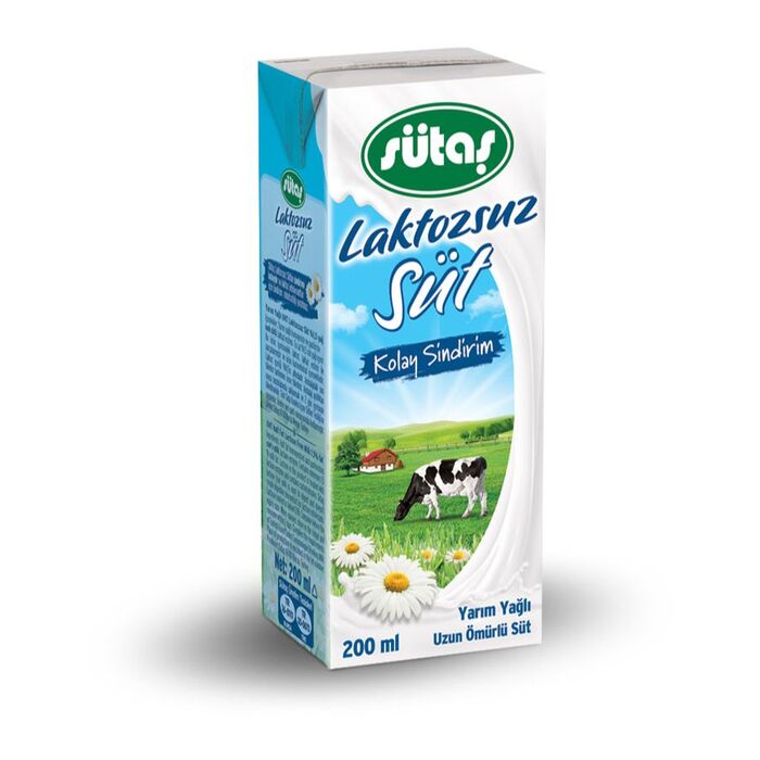 Sütaş Süt Laktozsuz 200 Ml