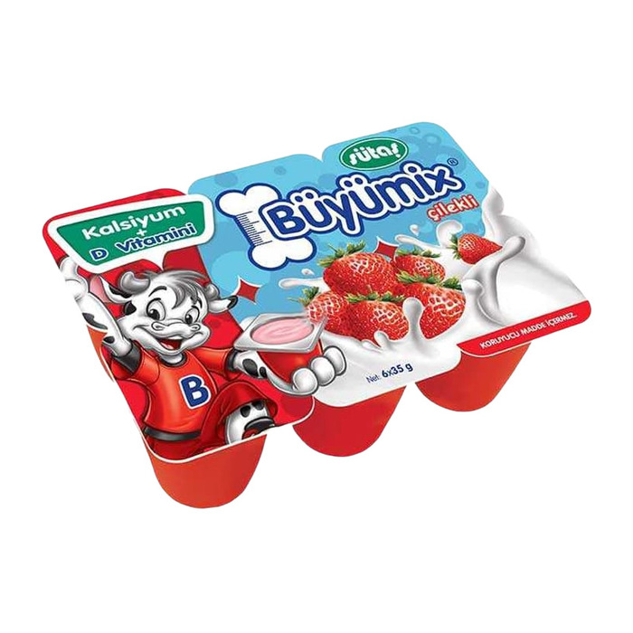 Yoğurt Büyümix Çilekli 6x40 Gr