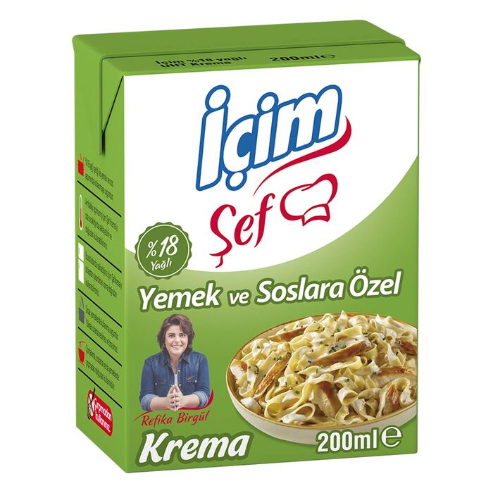 İçim Şef Krema Yarım Yağlı 200 Gr