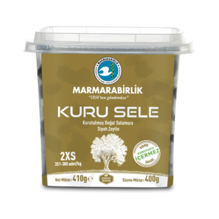 Marmara Birlik Zeytin Kuru Sele Plastik Kutu 400 Gr