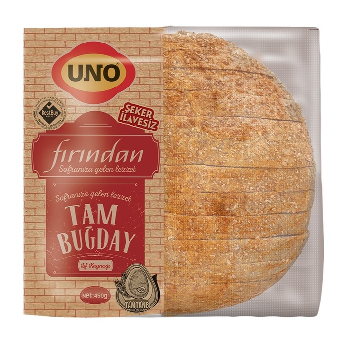 Uno Fırından Tam Buğday Ekmeği 450 Gr