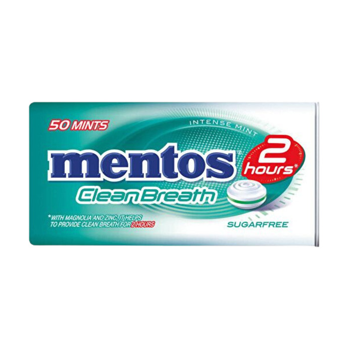 Mentos Şeker 2 Saat Clean Breath Yoğun Nane Aromalı 35 Gr