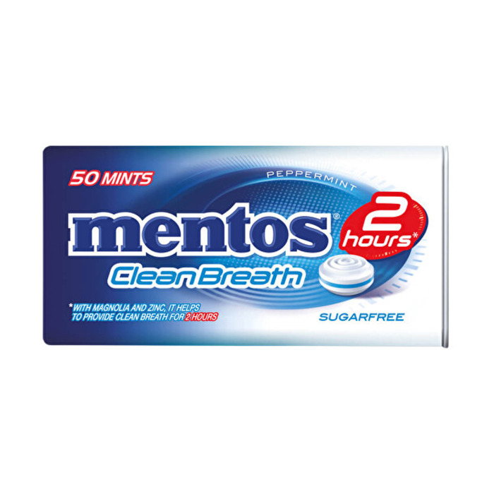 Mentos Şeker Clean Breath Peppermint Nane Aromalı Tablet 35 Gr