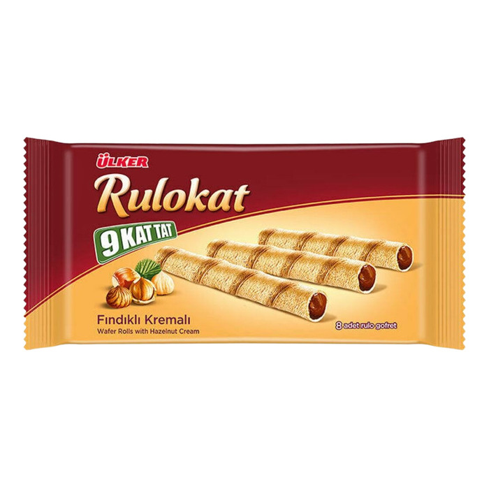 Rulokat 9 Kat Tat Fındıklı Kremalı Rulo Gofret 42 Gr