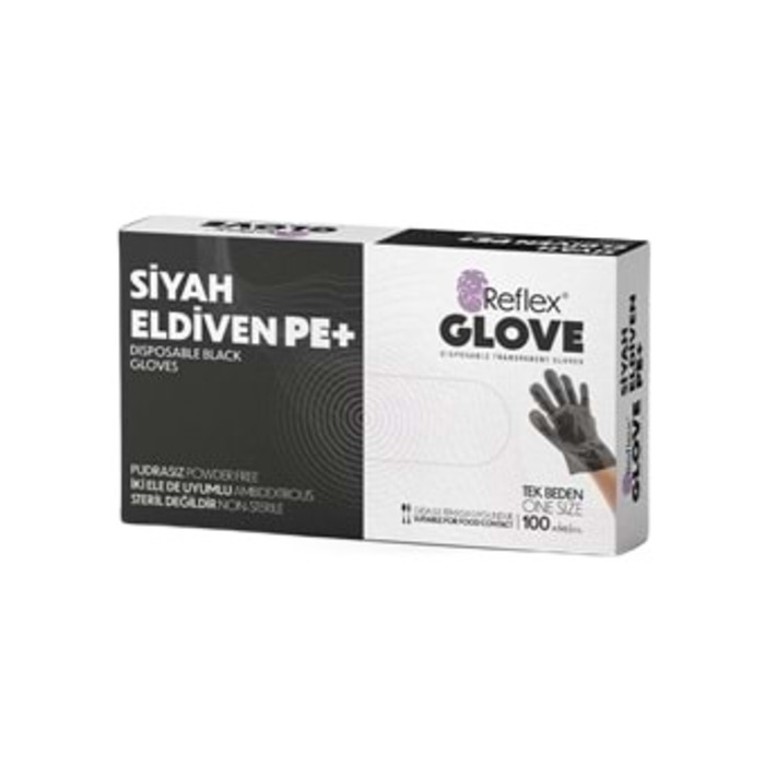 Siyah Pudrasız Eldiven L-xl 100'lü