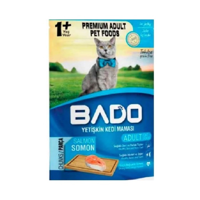 Bado Kedi Yaş Maması Yetişkin Somon Balıklı 85 Gr