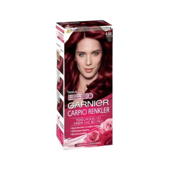 Garnier Çarpıcı Renkler 4.60 Yoğun Koyu Kızıl Kutu Saç Boyası 50 Ml