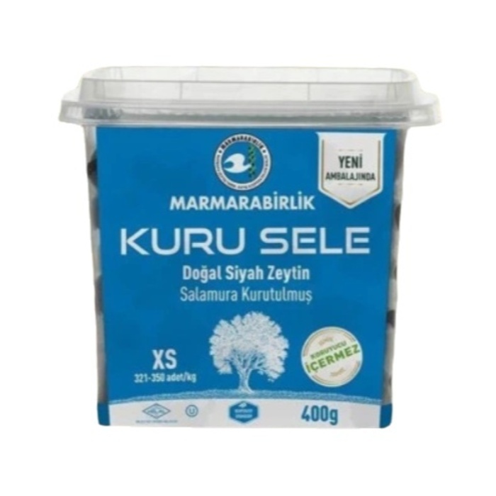 Marmara Birlik Kuru Sele Zeytin Pet 321-350 Xs 400 Gr