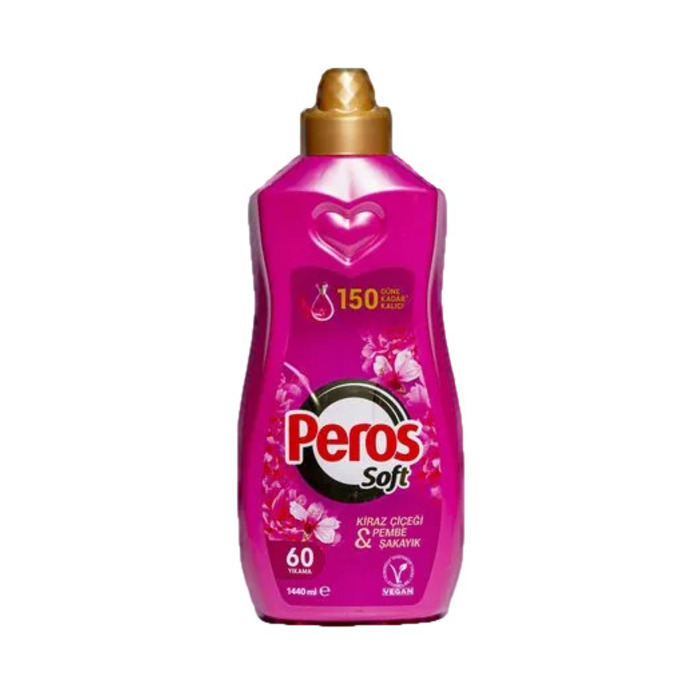 Peros Soft Çamaşır Yumuşatıcısı Kiraz Çiçeği Pembe Şakayık 1440 Ml