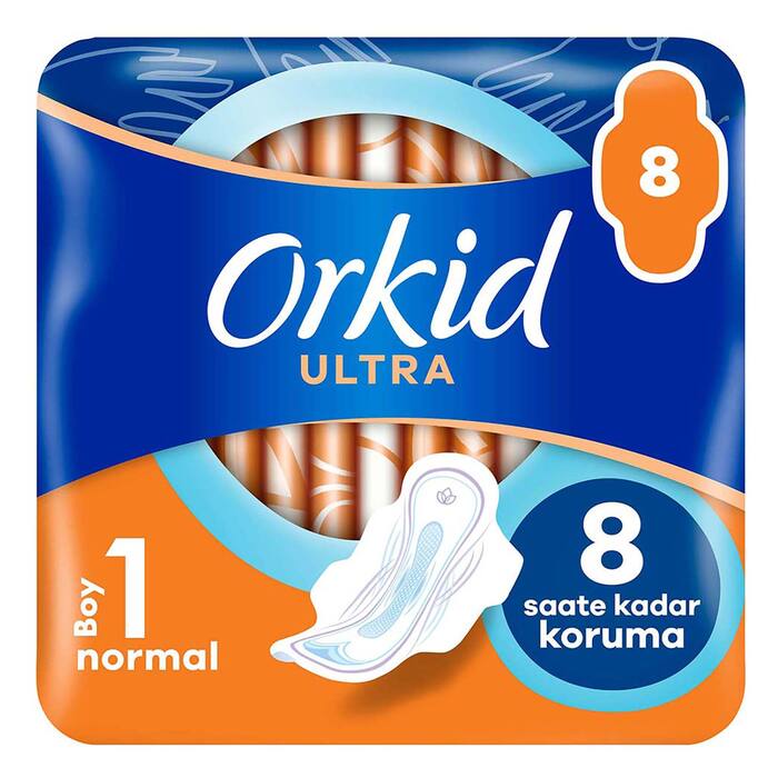 Orkid Ultra Extra Hijyenik Ped Normal Tekli Paket 8'li