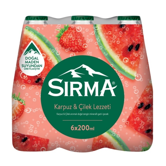 Maden Suyu Karpuz & Çilek Aromalı 6x200 Ml