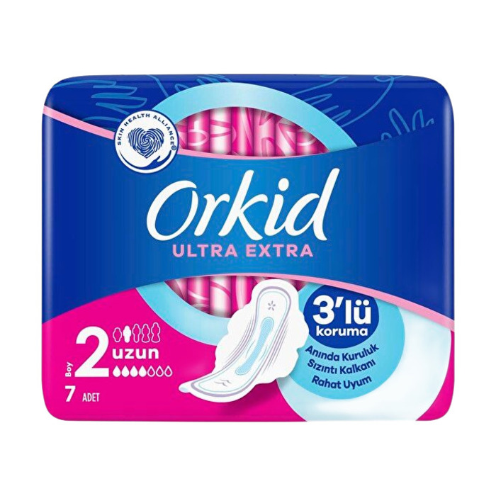 Orkid Ultra Extra Hijyenik Ped Uzun Tekli Paket 7'li