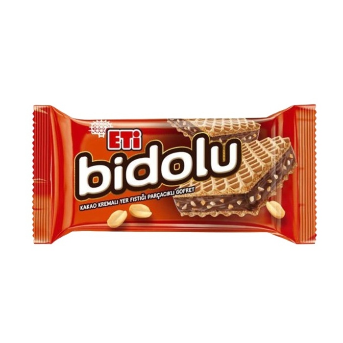 Eti Bidolu Kakao Kremalı Yer Fıstığı Parçacıklı Gofret 36 Gr