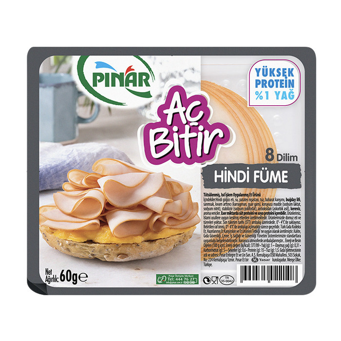 Füme Aç Bitir Büyük Dilim Hindi 60 Gr