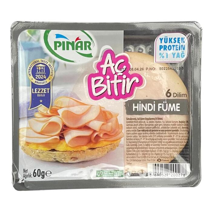 Füme Aç Bitir Büyük Dilim Hindi 60 Gr