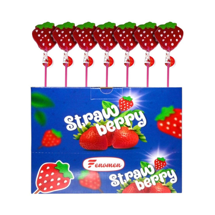 Candy Pop's Çubuklu Lolipop Sosyete Şekeri Çilek Aromalı 36g