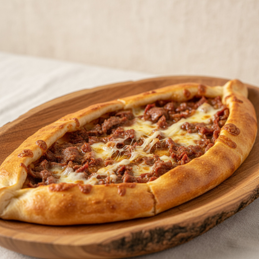 Kavurmalı Kaşarlı Pide
