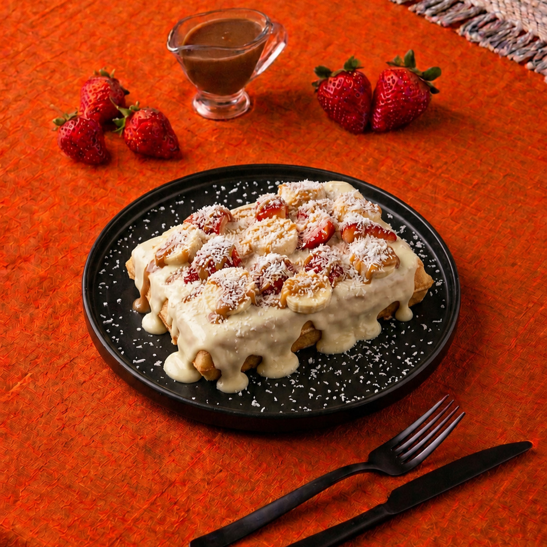 Beyaz Çikolata Belgium Waffle