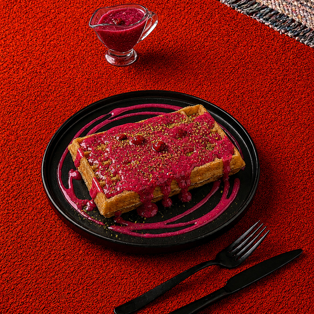 Frambuazlı Waffle