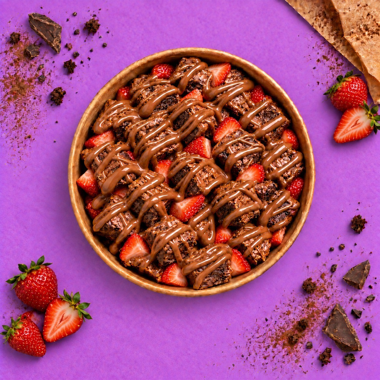 Çilekli Brownie Bowl